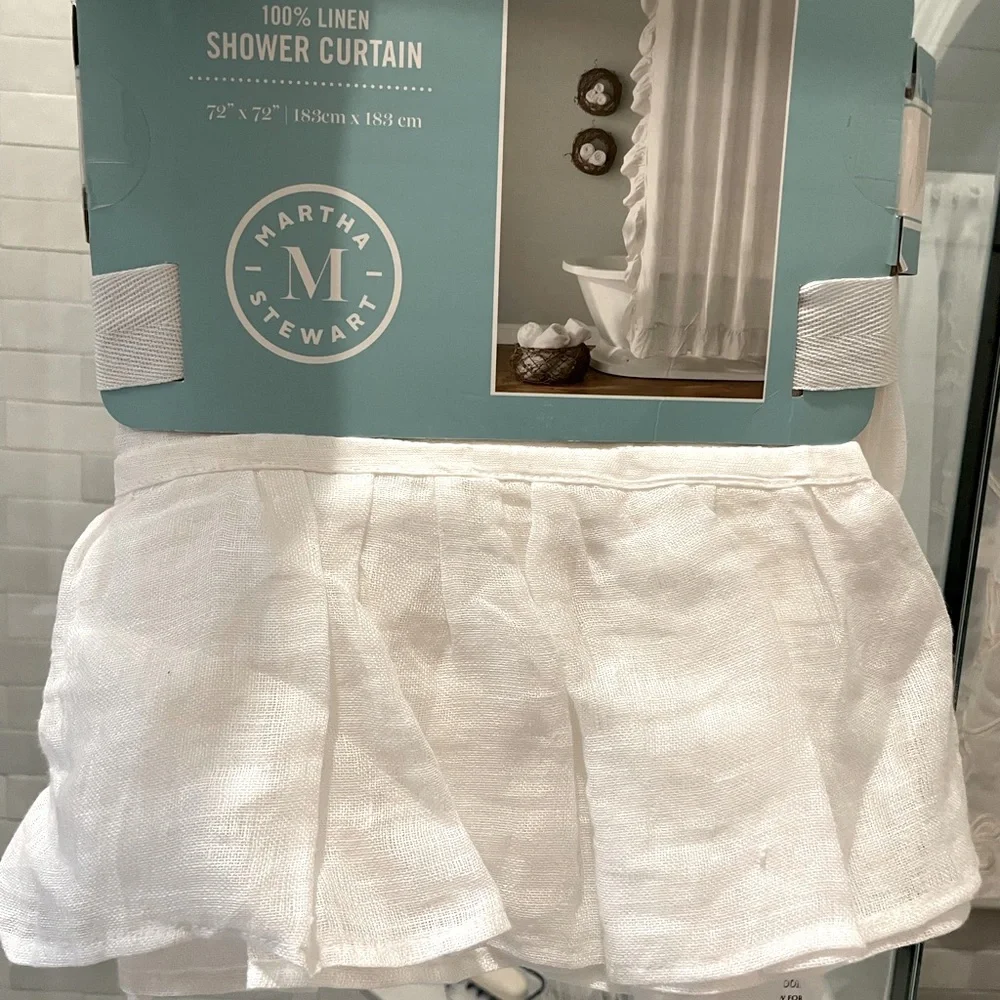 Martha Stewart 100%linen shower